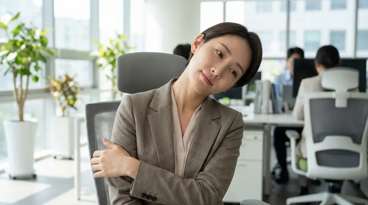 직장인 거북목 교정: 앉아서 하는 5분 어깨 허리 스트레칭 루틴 2 부위별 5분 순환 스트레칭 루틴 (Step-by-Step)