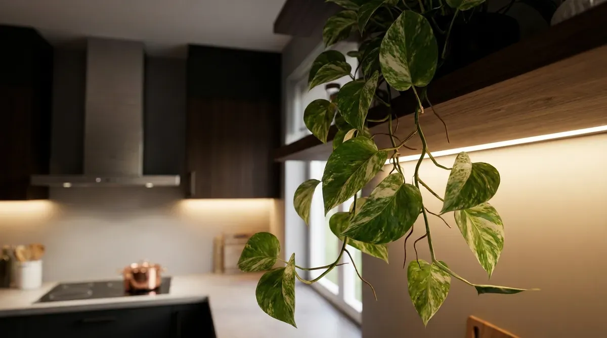 2025년 초보자도 절대 실패 없는 공기정화식물 추천 TOP 5 6 2) 어두운 곳에서도 잘 자라는 스킨답서스